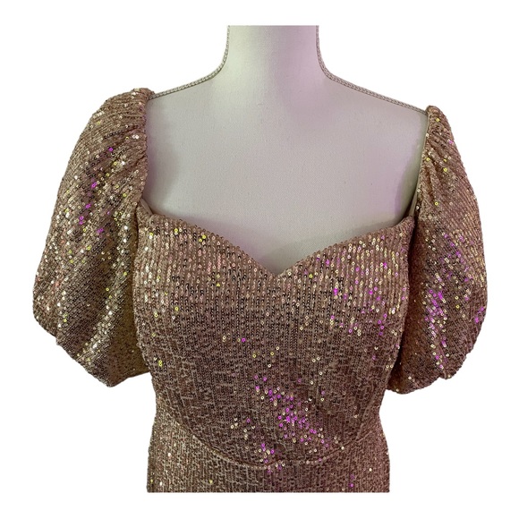 God’s Gift Sequin Midi Dress - Rose Gold - Picture 2 of 10